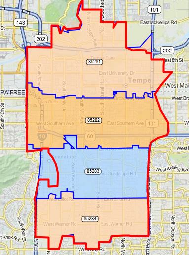 Tempe Arizona ZIP Codes